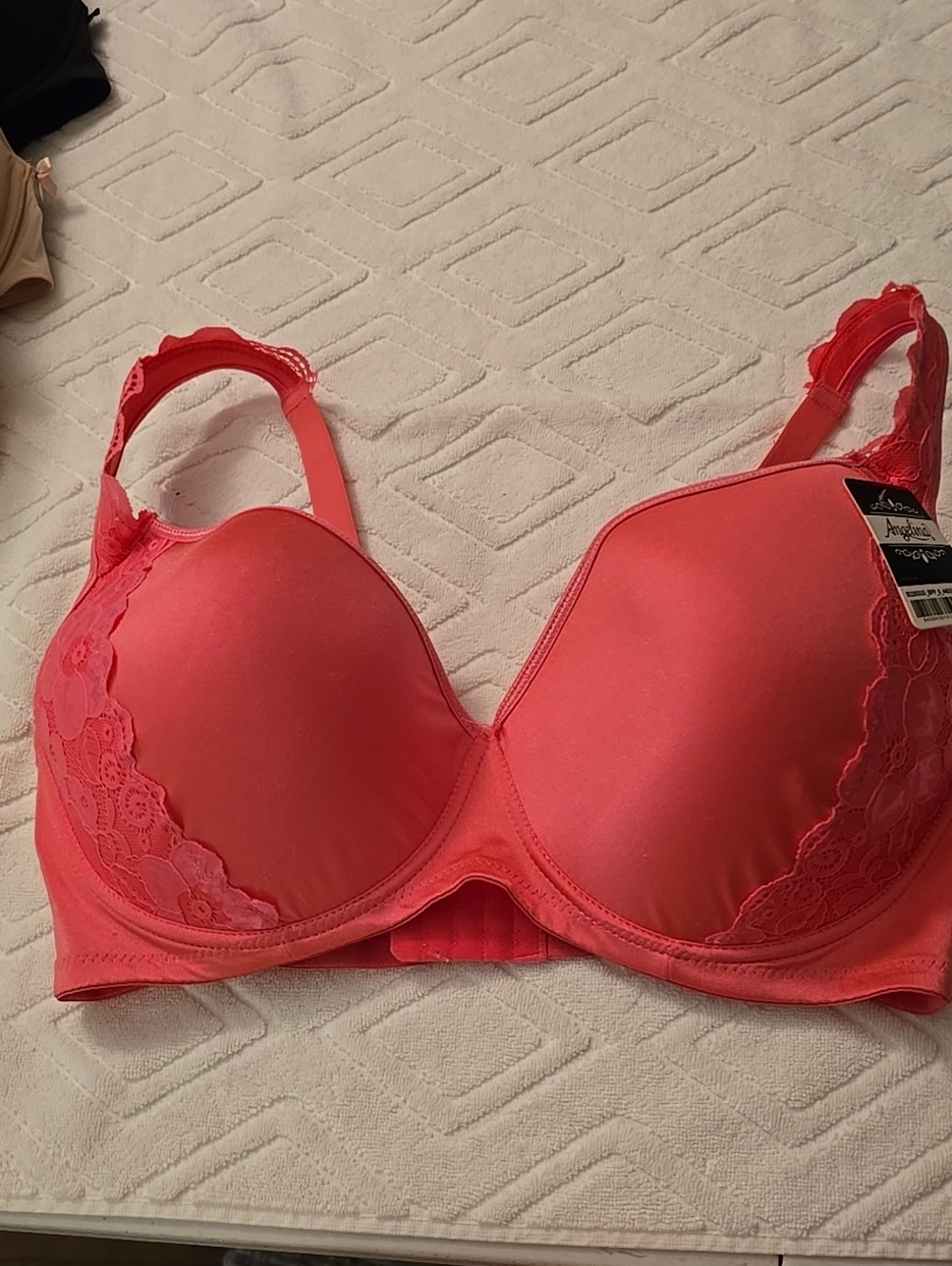 Lace-Trim Coral T-Shirt Bra - Women Intimates